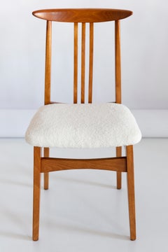 Mid-Century Modern Light Boucle Chair, Designed by M. Zielinski, Europe, 1960s