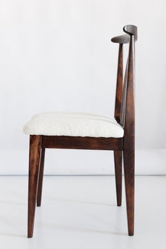 Mid-Century Modern Light Boucle Chair, Designed by M. Zielinski, Europe, 1960s