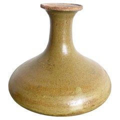 Vintage Mid Century Modern Light Brown Pottery Vase