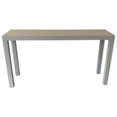 Mid-Century Modern Light Gray Parsons Table