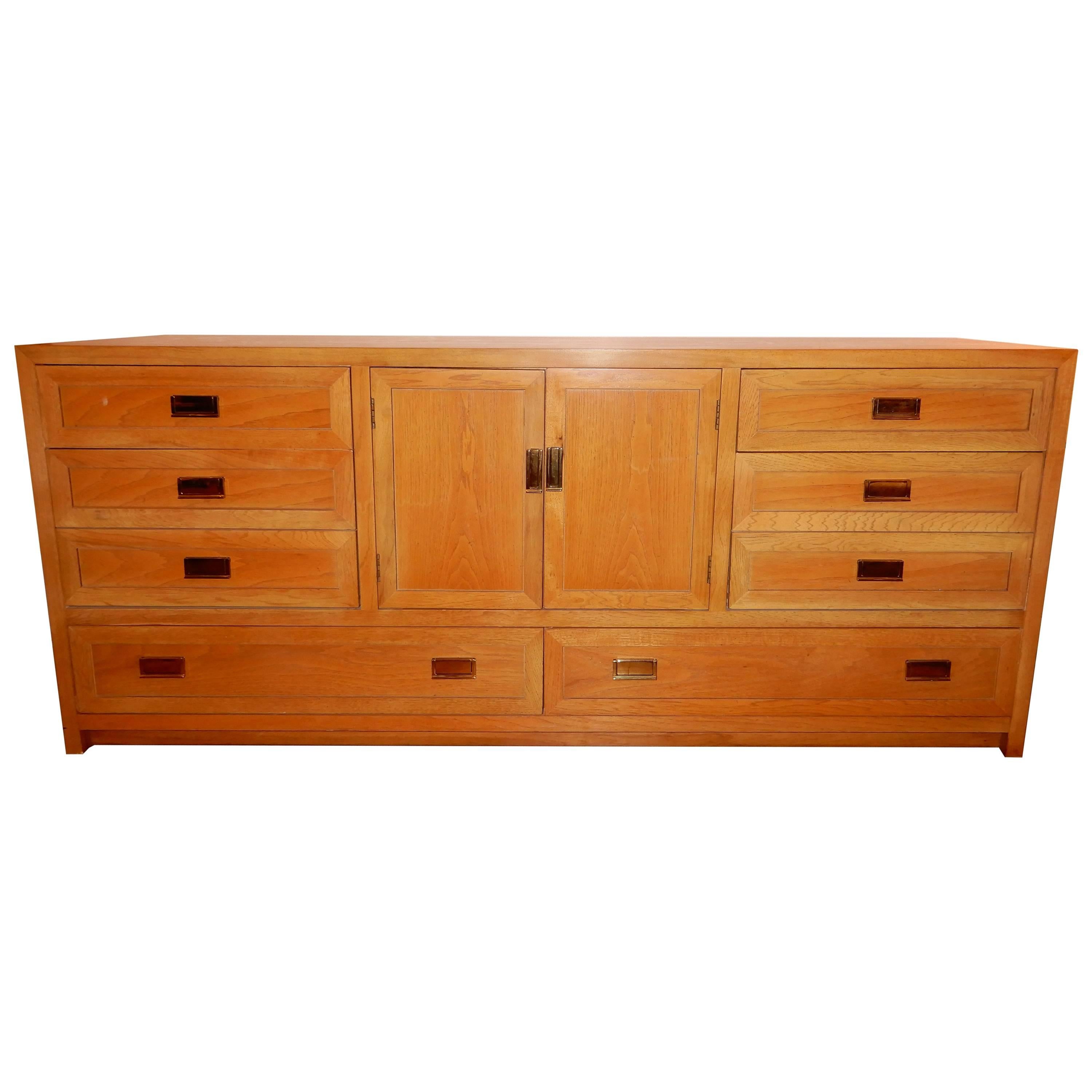 Mid-Century Modern Light Oak Credenza or Buffet