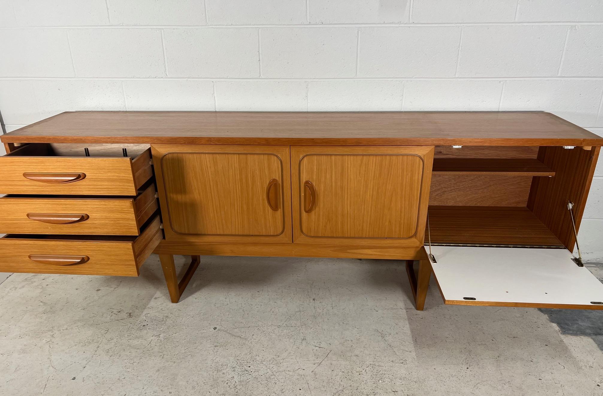 Adam Style Mid Century  Modern Light Wood Credenza By Stateroom Made in England