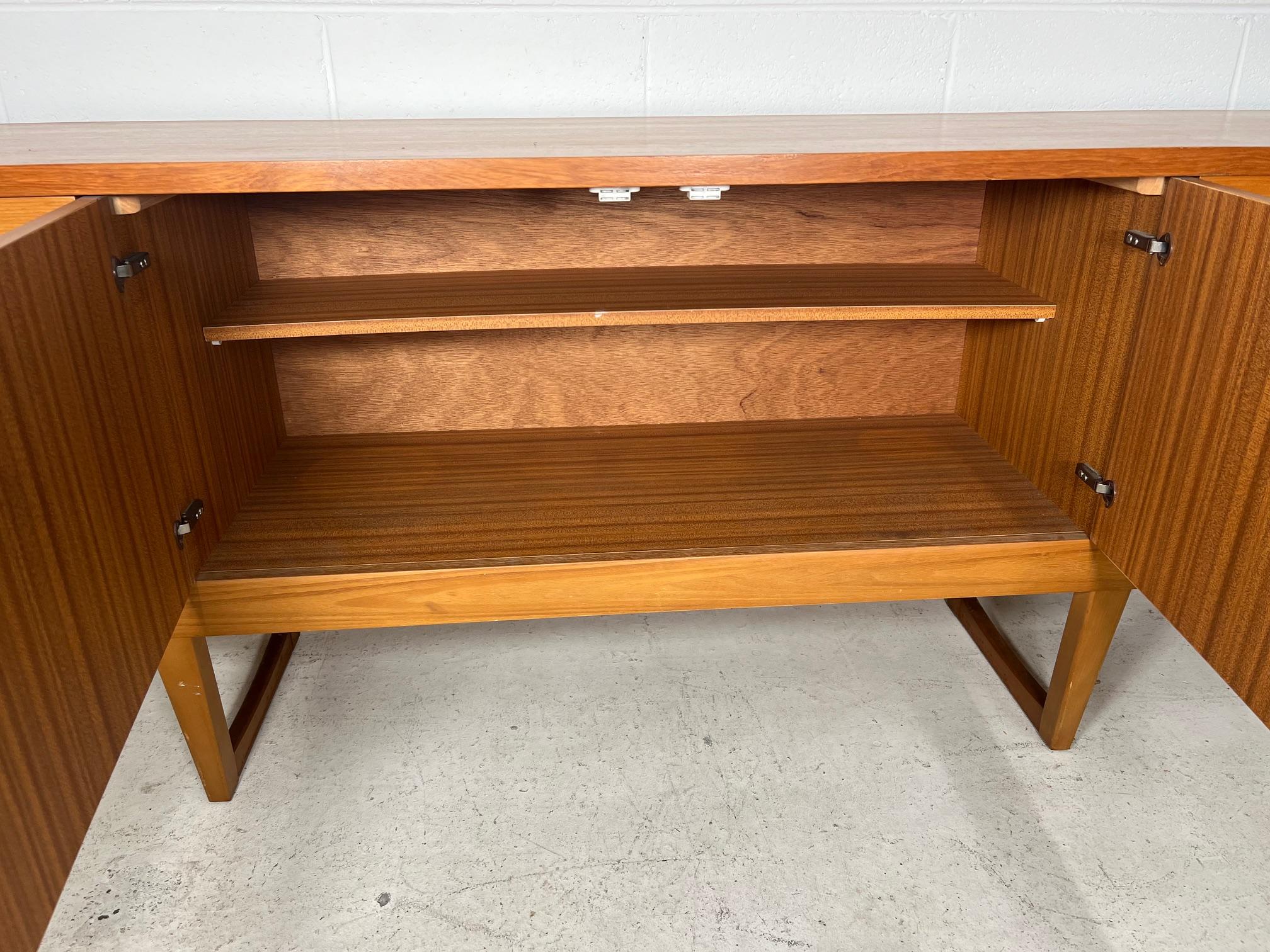 Mid Century  Modern Light Wood Credenza By Stateroom Made in England 1