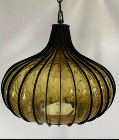 Mid-Century Modern Lightcraft Onion Pendant Hanging Light