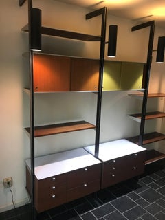 Mid-Century Modern Lighted George Nelson CSS Herman Miller Wall Unit