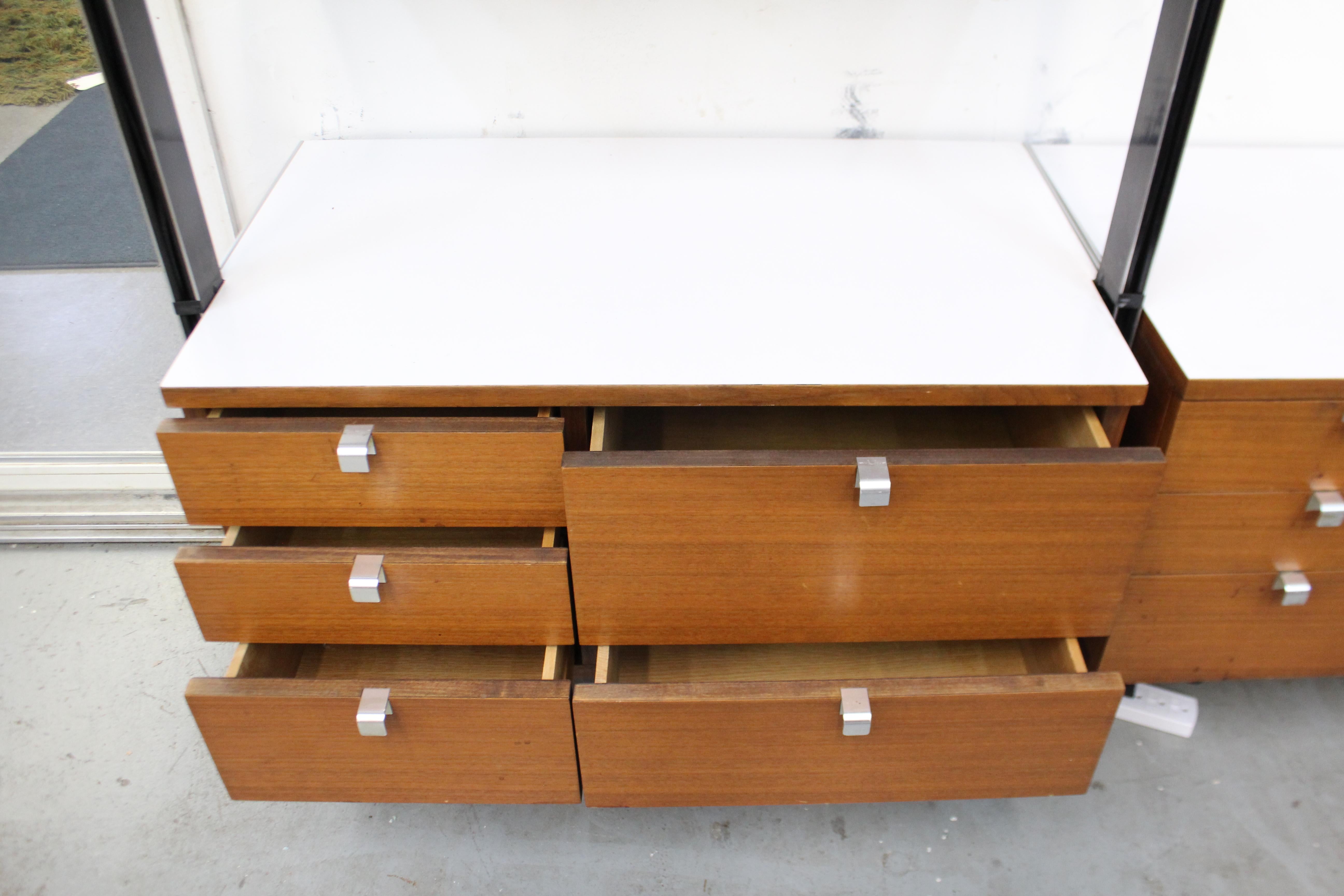 Metal Mid-Century Modern Lighted George Nelson CSS Herman Miller Wall Unit