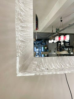 Mid-Century Modern Lightning Glass Mirror by Mazzega, 1960s