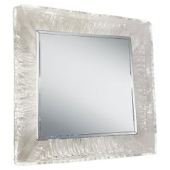 Mid-Century Modern Lightning Glass Mirror by Mazzega, 1960s