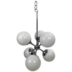 Mid-Century Modern Lightolier Sputnik Chandelier Light 6 Arms