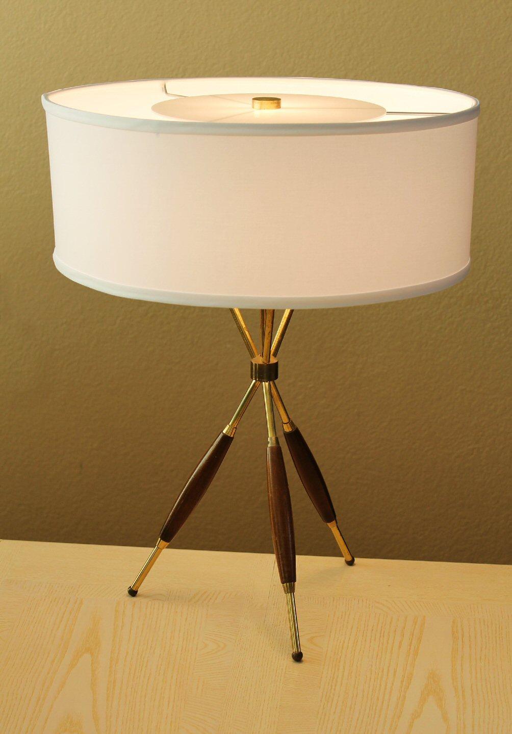 Mid-Century Modern Lampe de table tripode Lightolier moderne du milieu du siècle Gerald Thurston 1954 «Profile » en vente