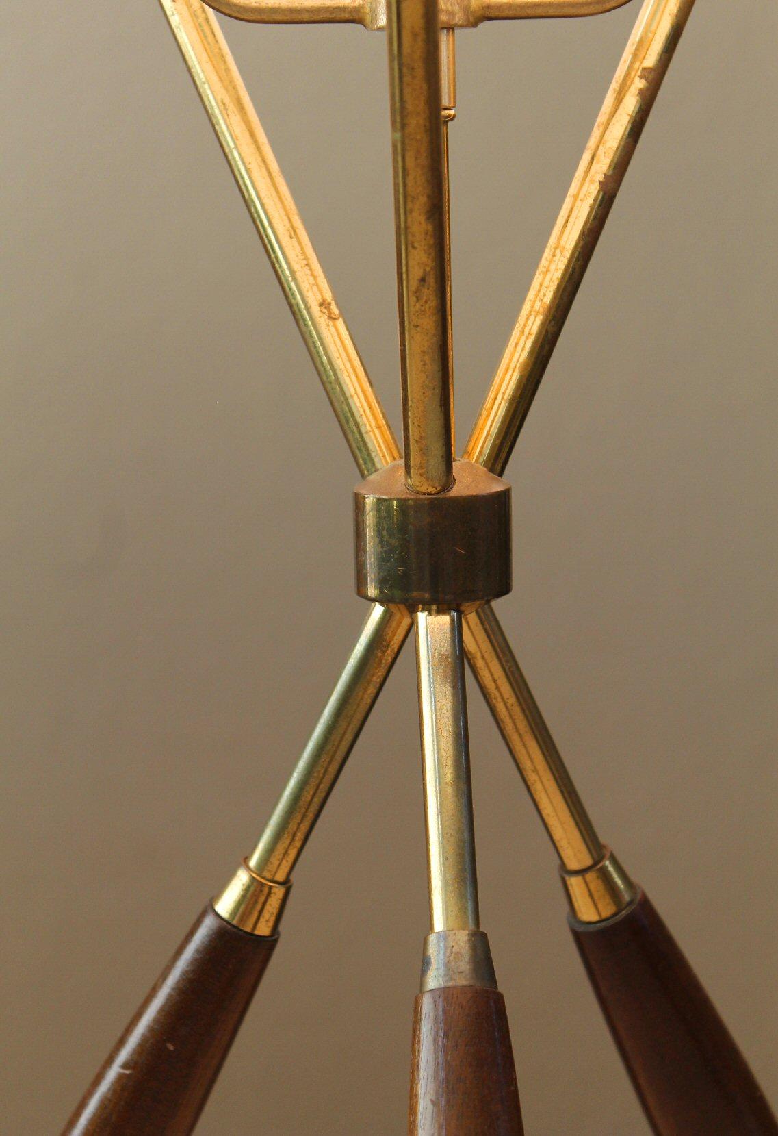 American Mid Century Modern Lightolier Tripod Table Lamp Gerald Thurston 1954 
