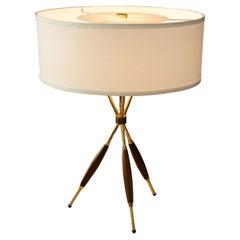 Lampe de table tripode Lightolier moderne du milieu du siècle Gerald Thurston 1954 «Profile »