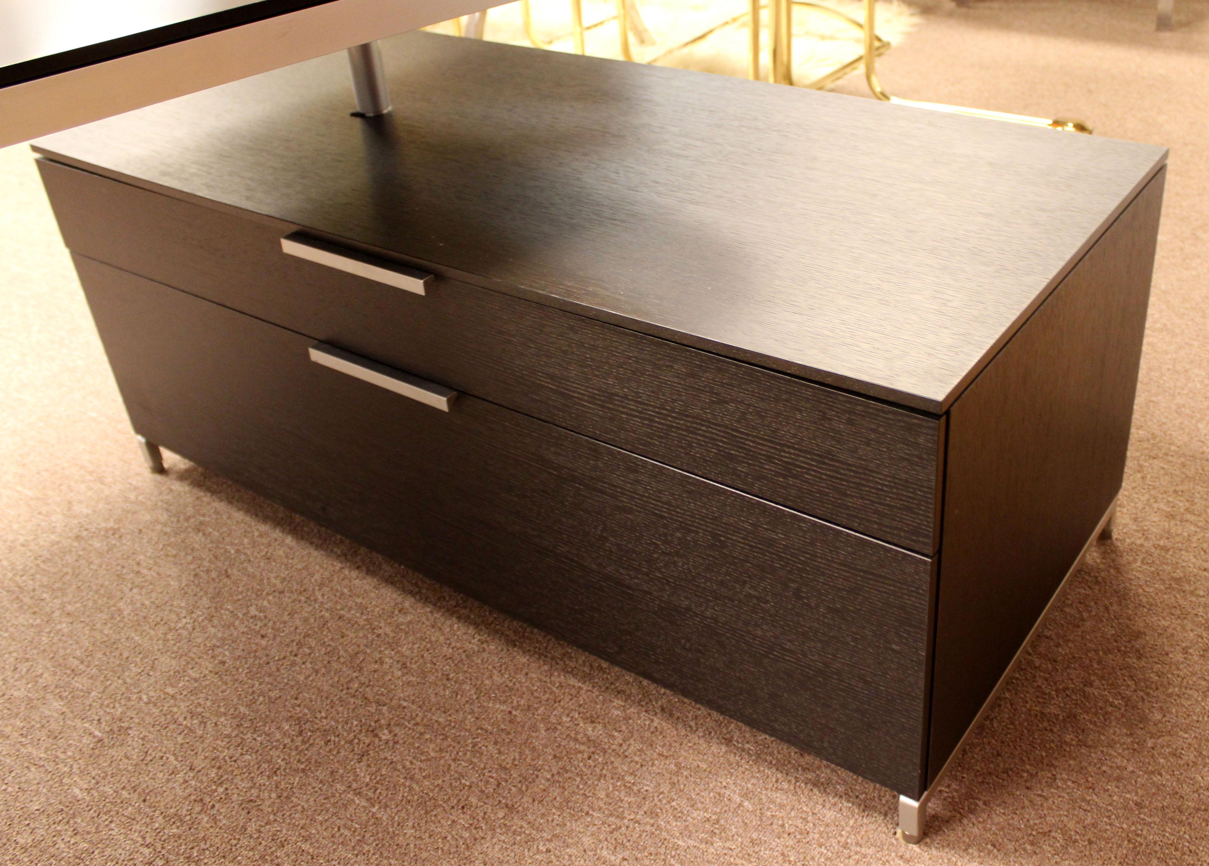 Mid-Century Modern Ligne Roset Everywhere Desk W Filing Cabinet Aluminum 1