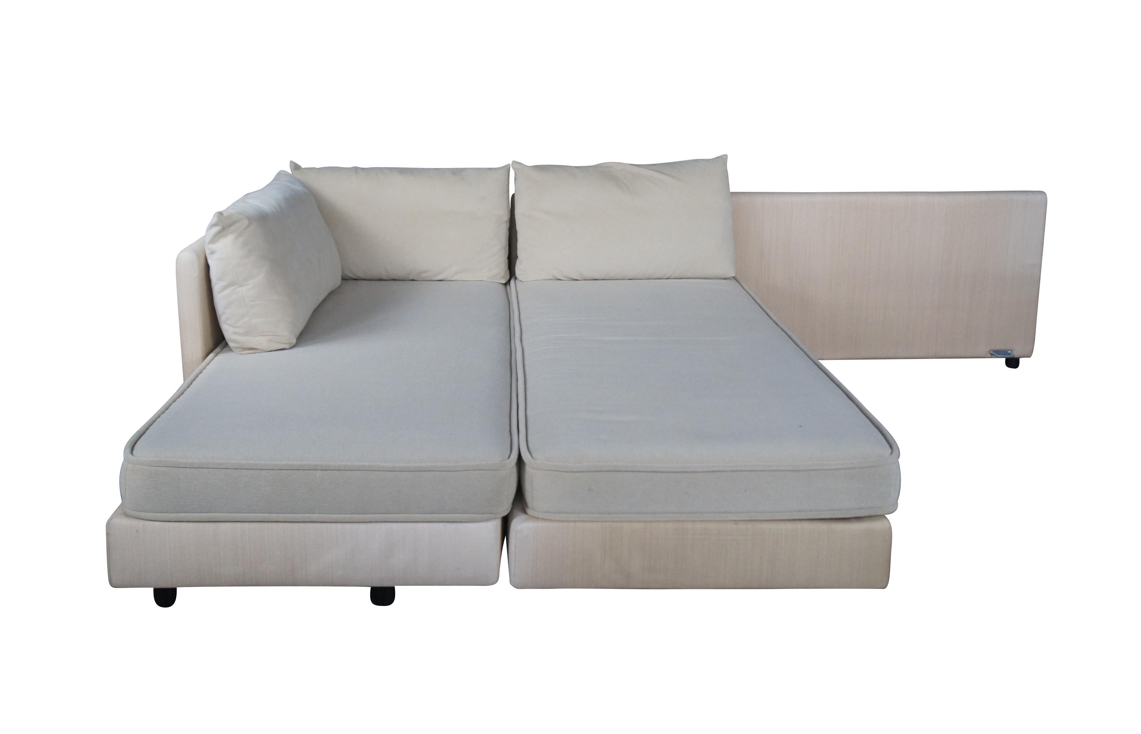 Mid-Century Modern Ligne Roset Nomad ii Adjustable Sectional Sleeper Sofa Bed In Good Condition In Dayton, OH