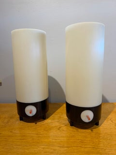 Mid-Century Modern Limelite Cylindrical Table Lamps by Design Line