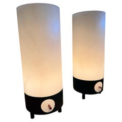 Mid-Century Modern Limelite Cylindrical Table Lamps by Design Line