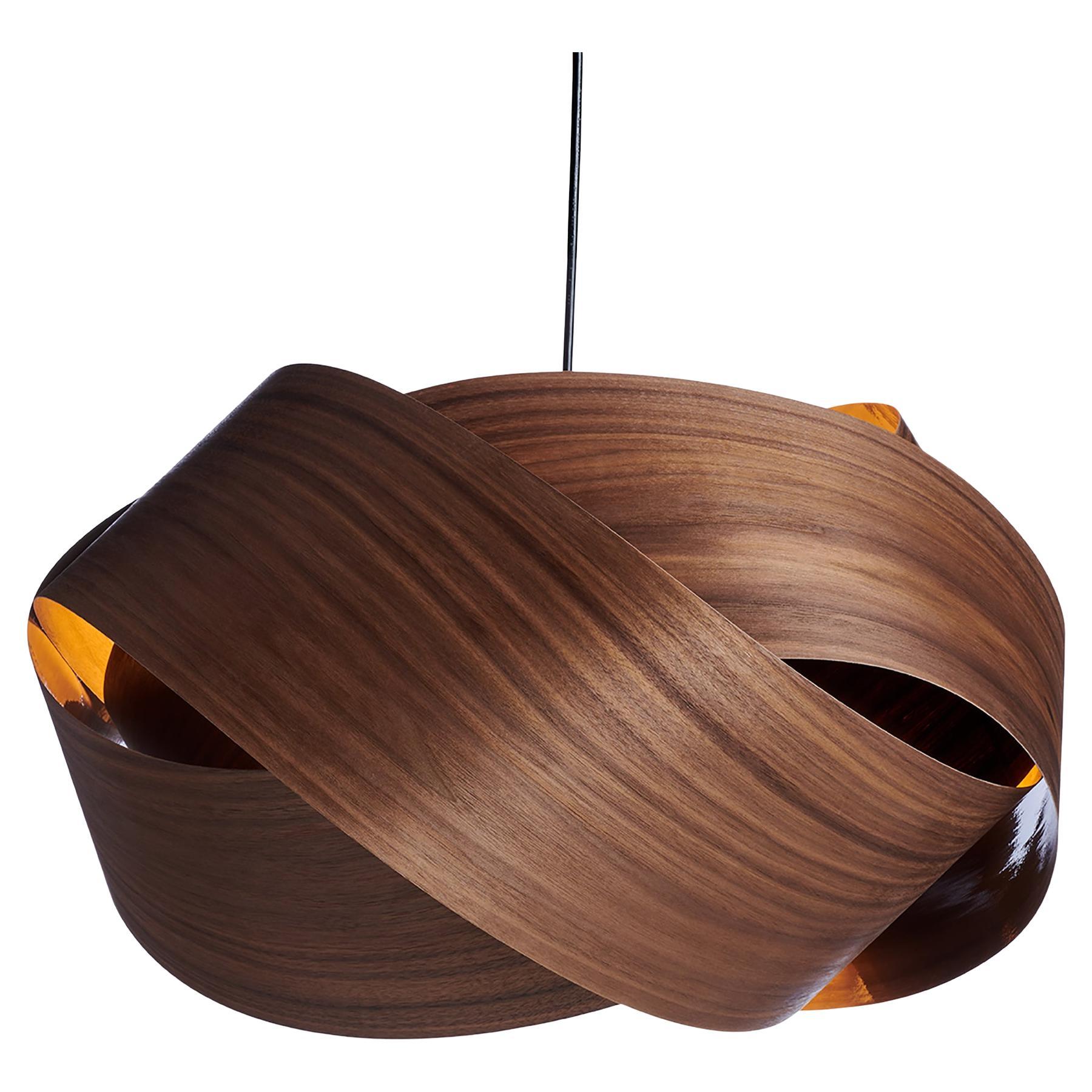 Mid-Century Modern Limited-Edition Walnut 19" Pendant For Sale