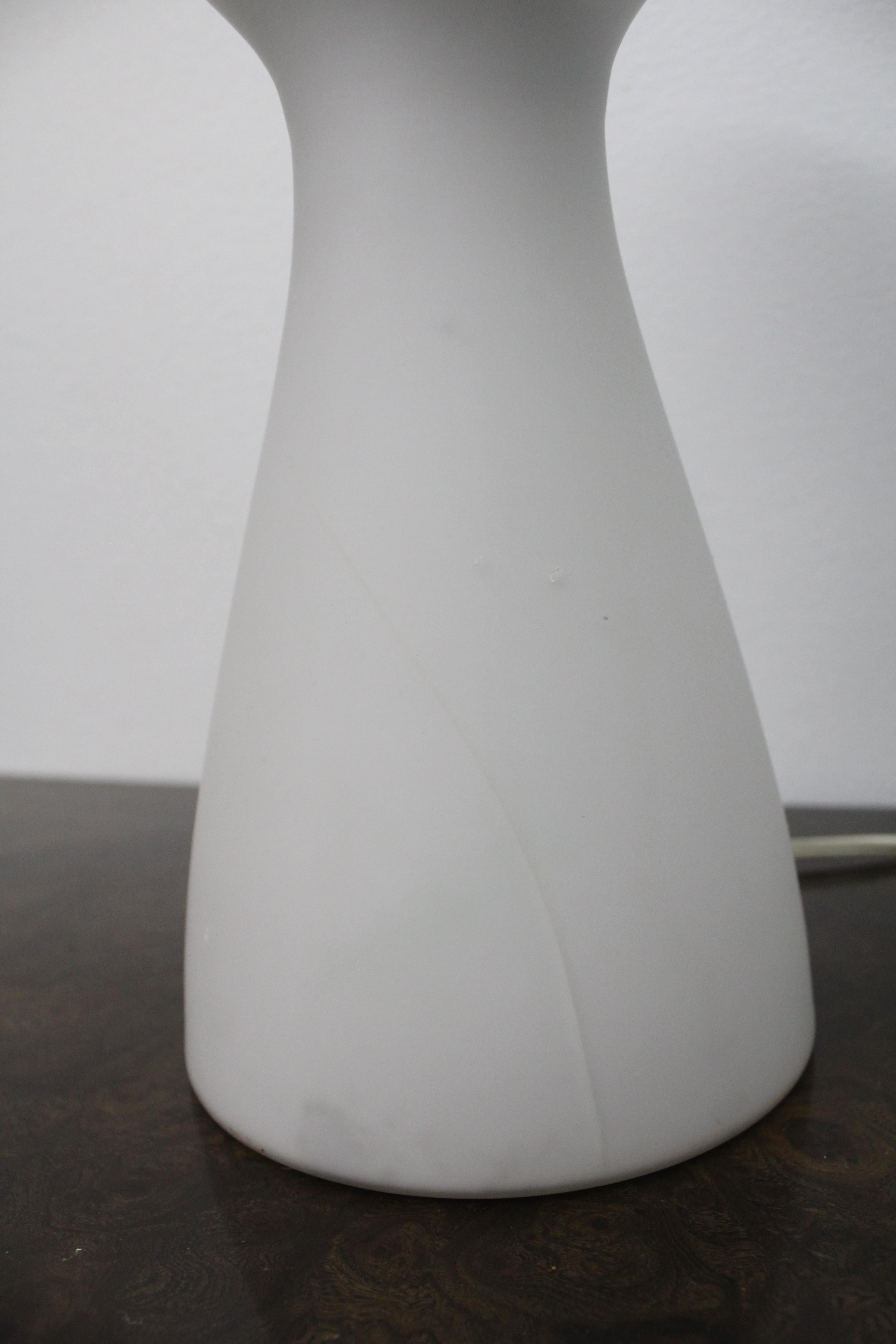 20th Century Mid-Century Modern Lisa Johansson Pape Style Glass Mushroom Table Lamp