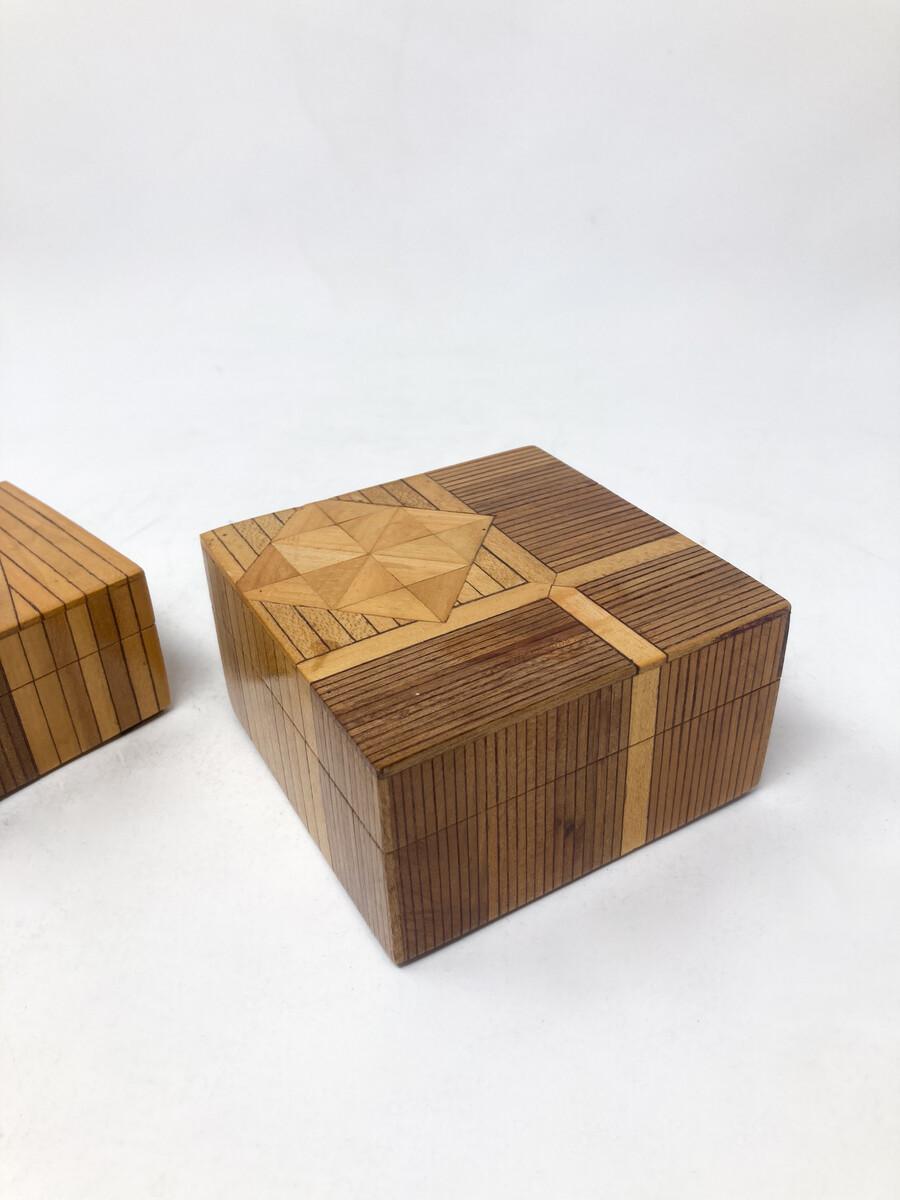 20th Century Mid-Century Modern Little Marquetry Boxes For Sale