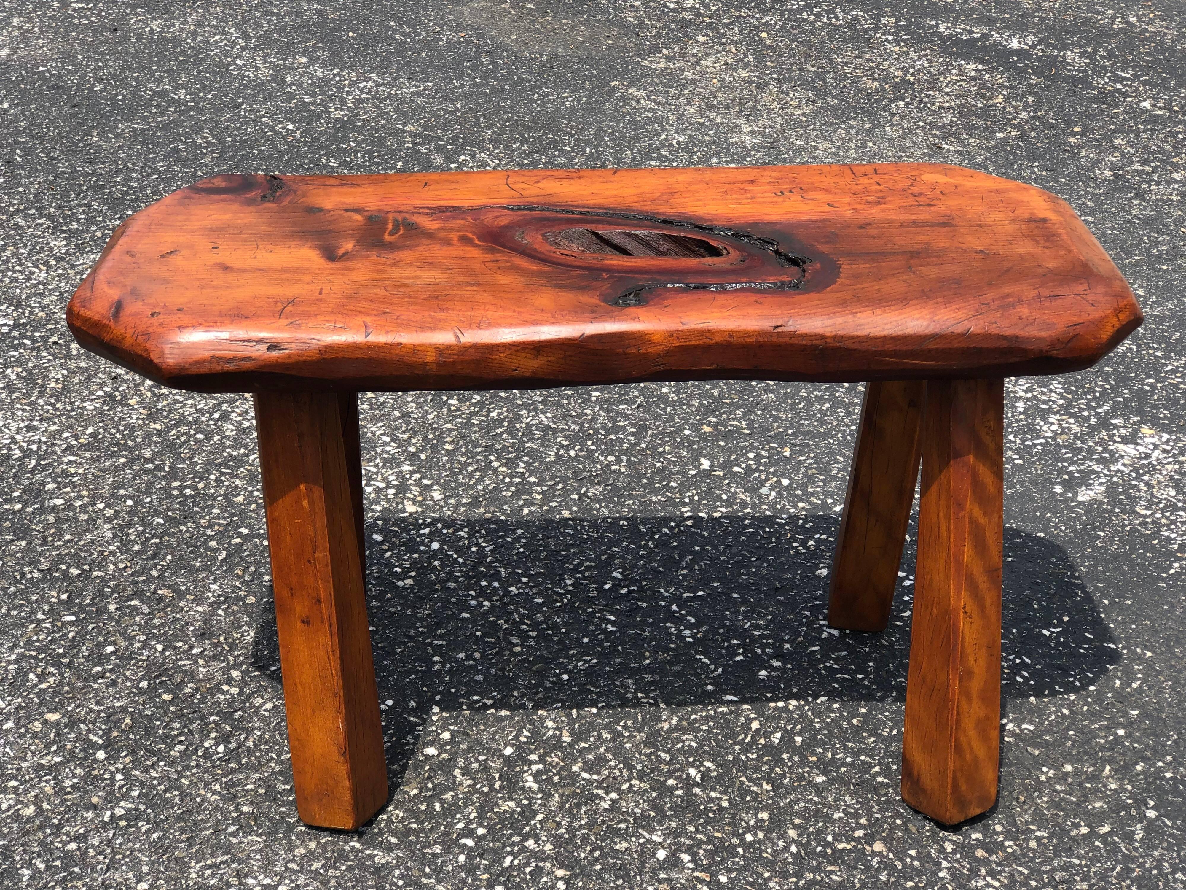 Mid-Century Modern Live Edge Bench or Table For Sale 4