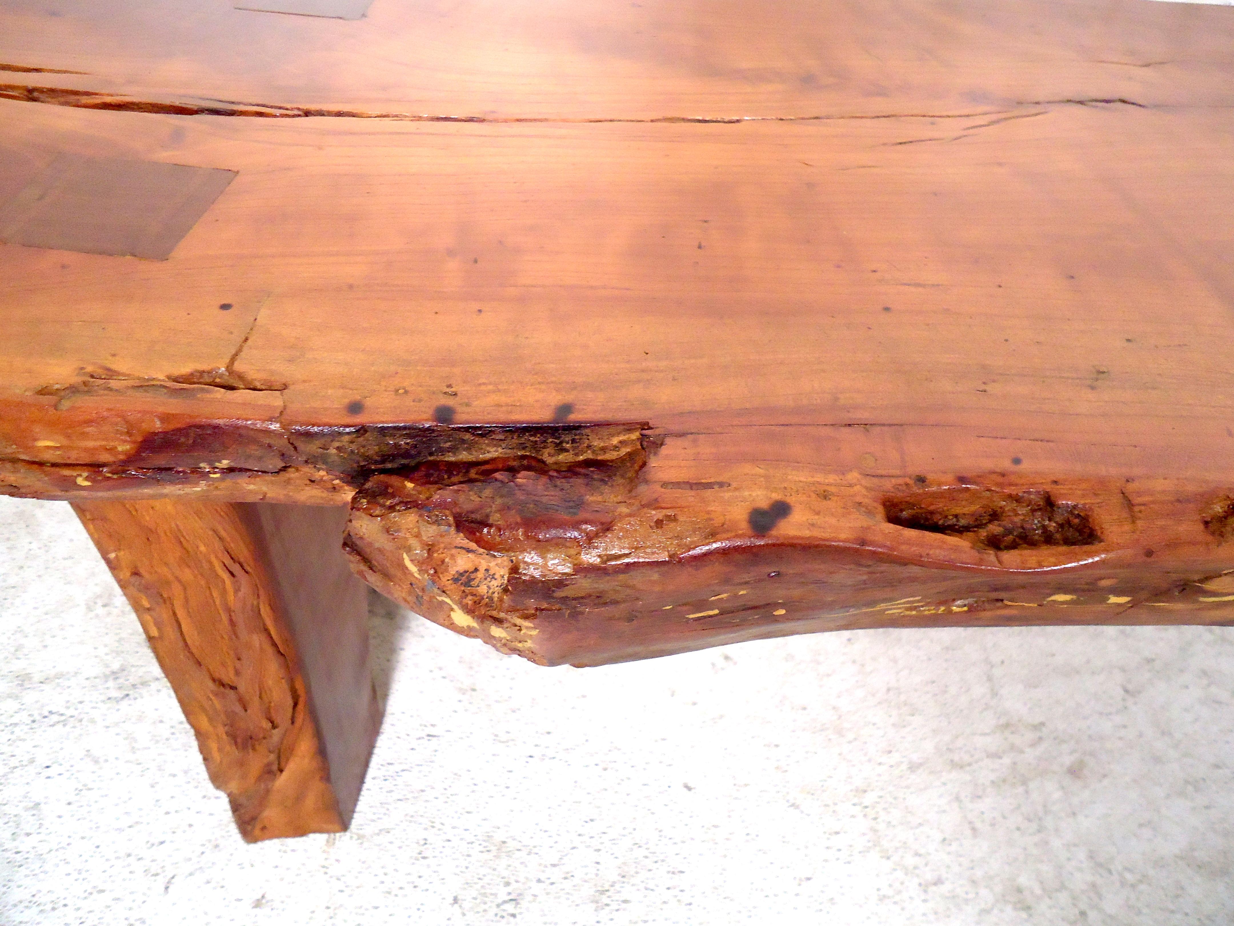 Mid-20th Century Mid-Century Modern Live Edge Coffee Table For Sale