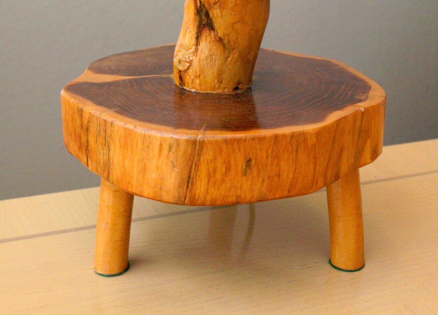 Fait main Lampe de table en bois de ronce d'érable de forme libre et de style moderne du milieu du siècle dernier ! Nakashima 50s en vente