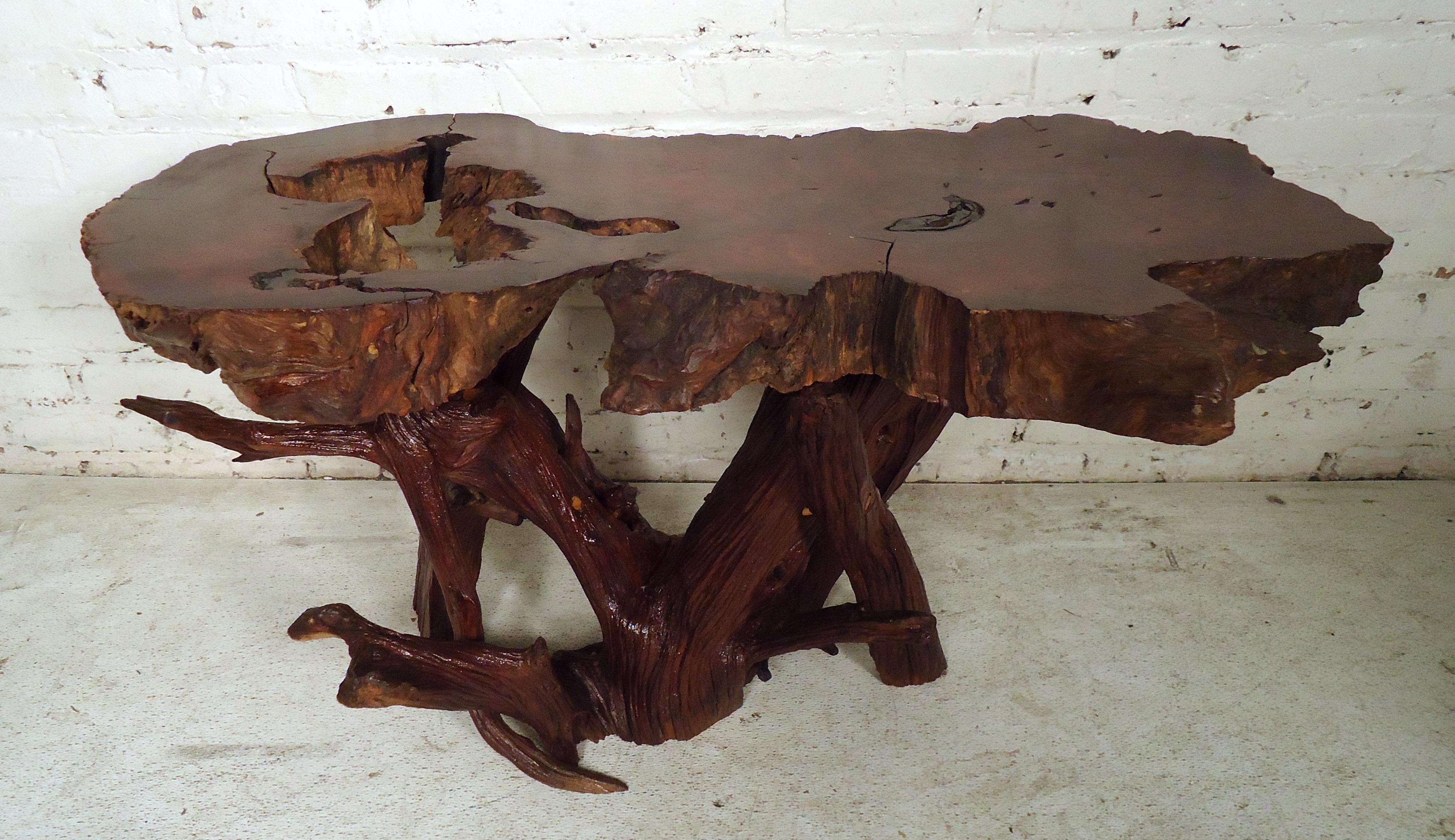 Mid-Century Modern Live Edge Side Table For Sale 4