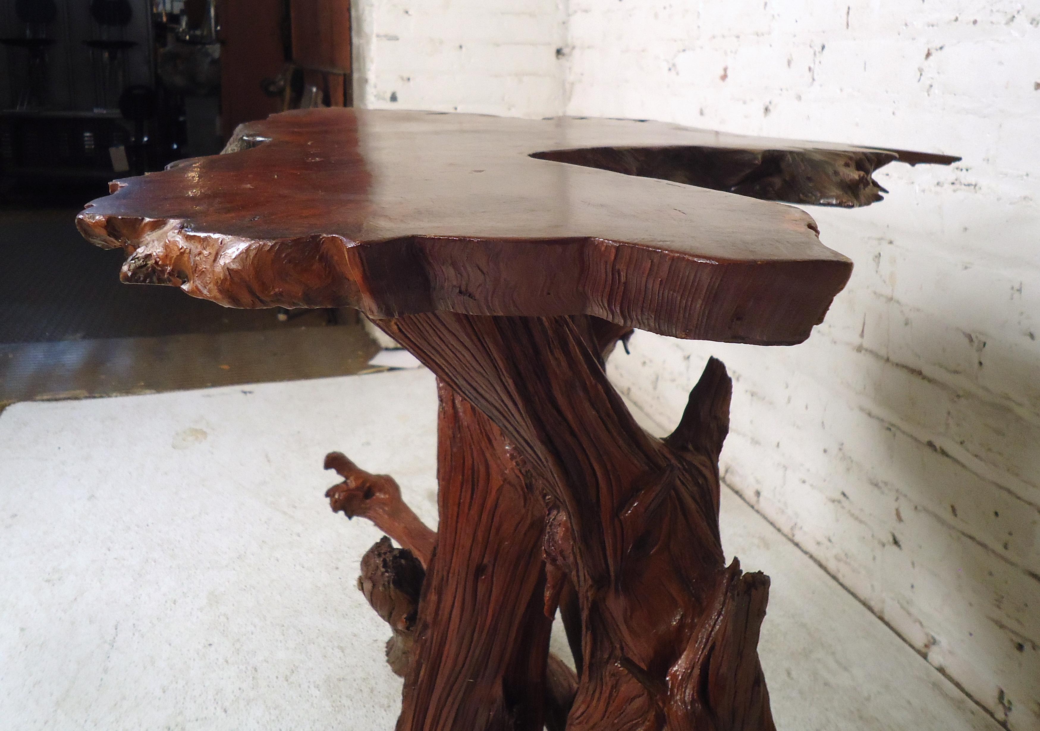 Mid-Century Modern Live Edge Table For Sale 5