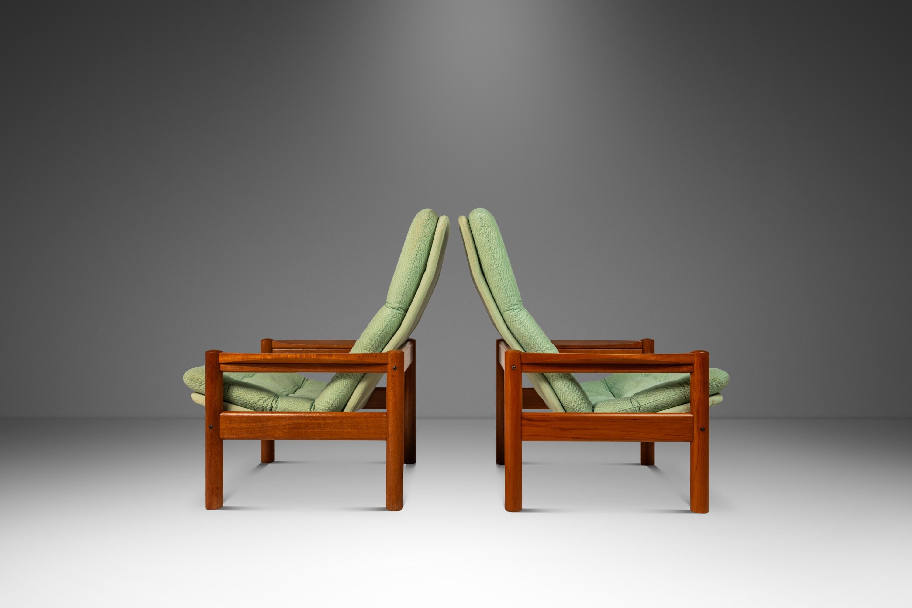 Mid-Century Modern Living Room Set  in Teak by Domino Møbler, Denmark, c. 1970's For Sale 6