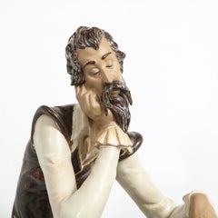 Lladro moderne du milieu du siècle dernier représentant Don Quixote rêvant de lui-même par Salvador Debón