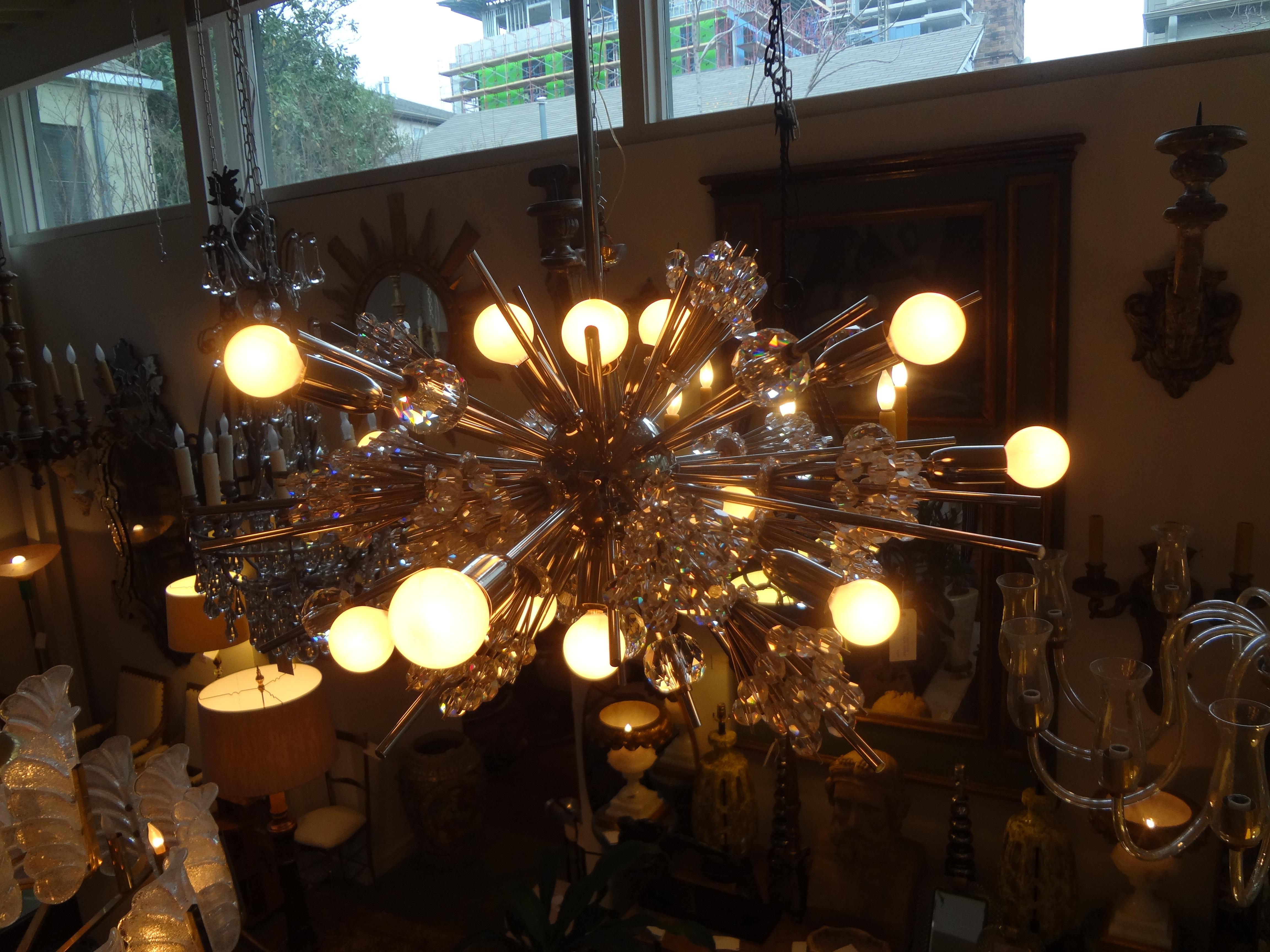 Mid-Century Modern Lobmeyr Metropolitan Opera Exploding Star Chandelier 4