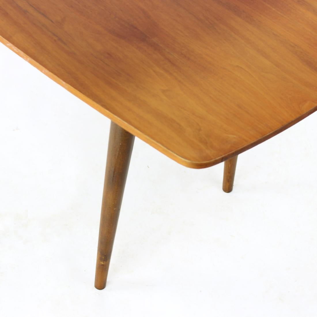 Oak Mid Century Modern Long Coffee Table, Czechoslovakia 1960s For Sale