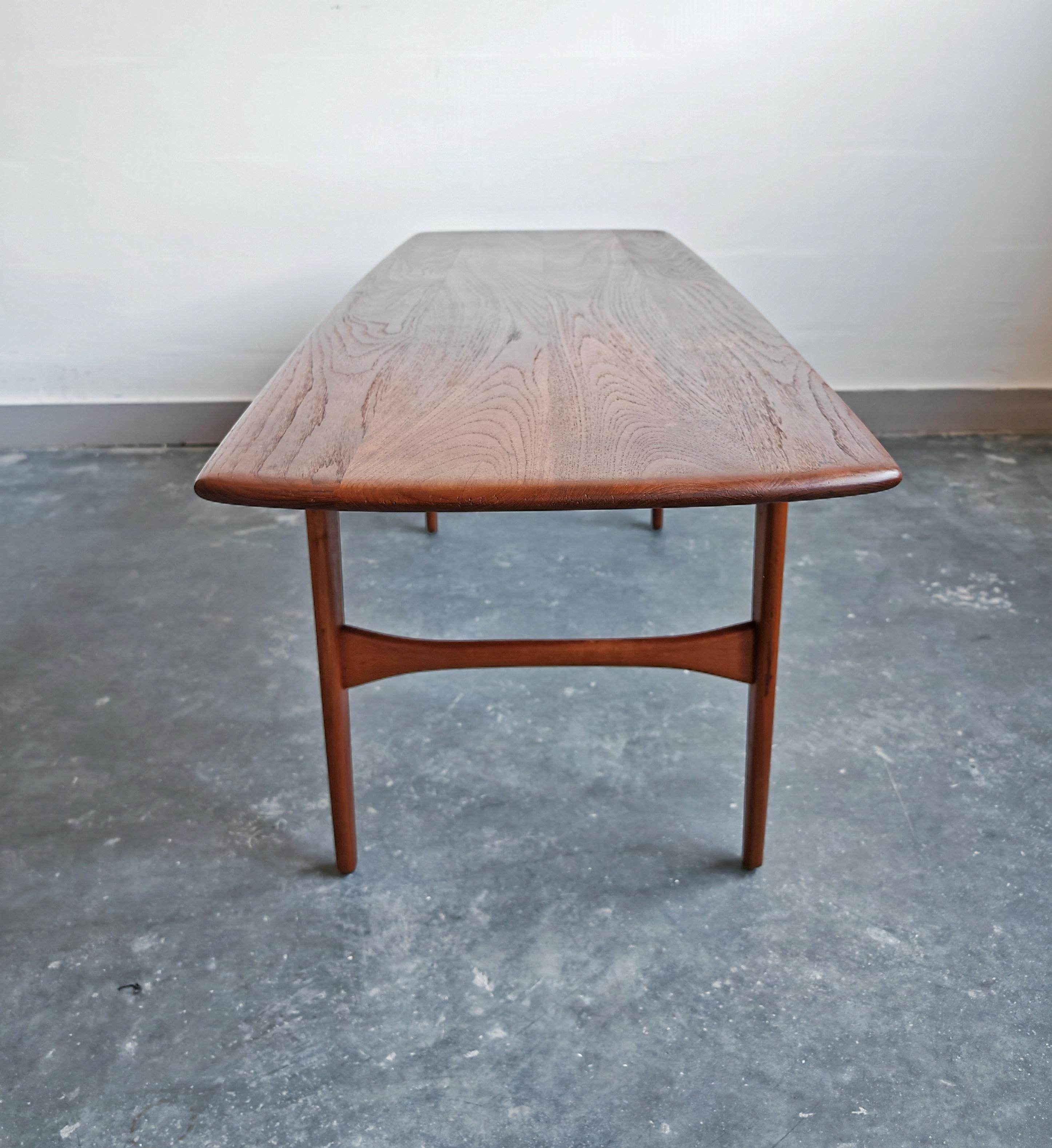 Tavolino lungo in teak massiccio di Svante Skogh, Danimarca 1963 in vendita 3