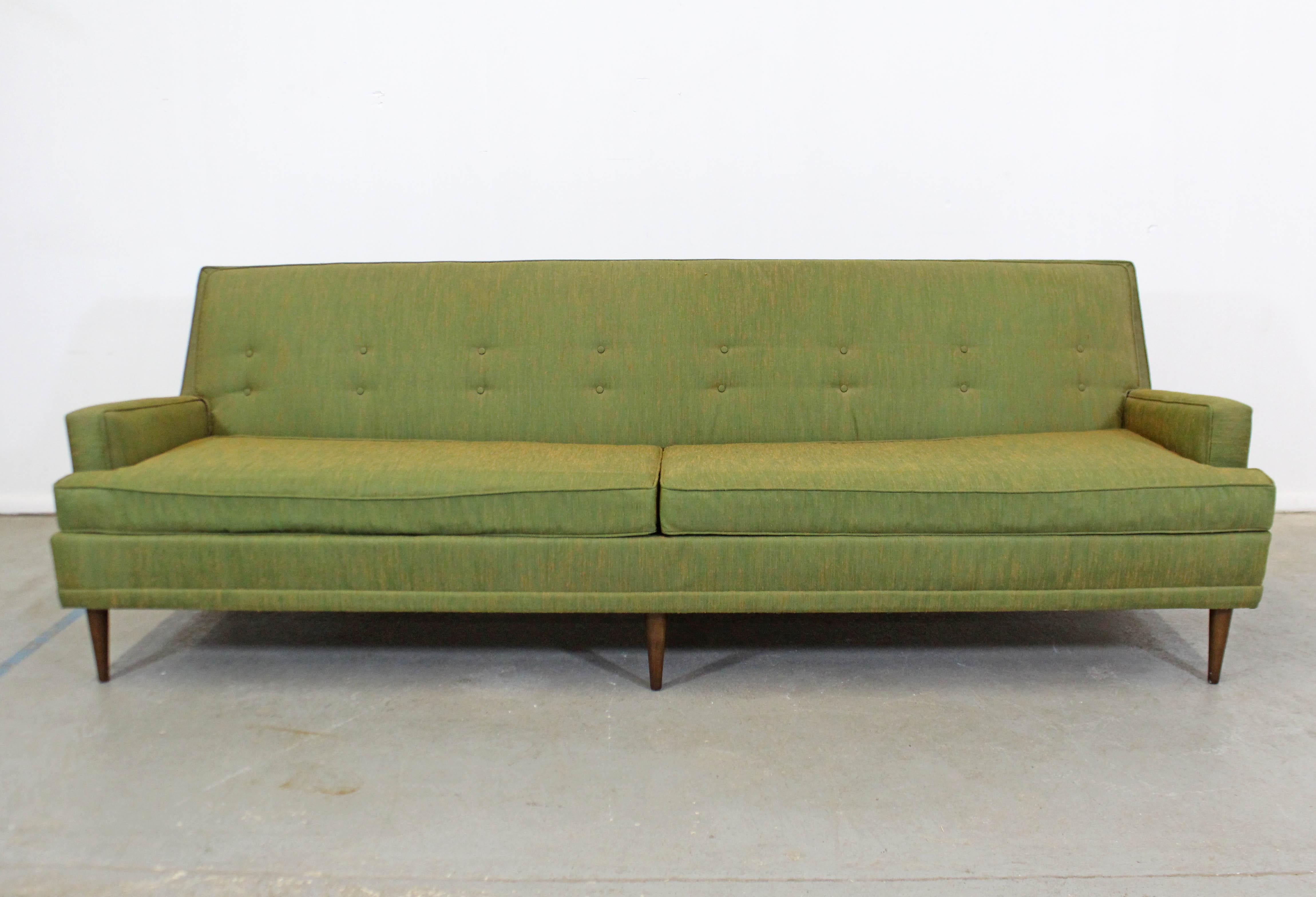 Modernes langes grünes Kroehler Sofa aus der Jahrhundertmitte (Moderne der Mitte des Jahrhunderts)
