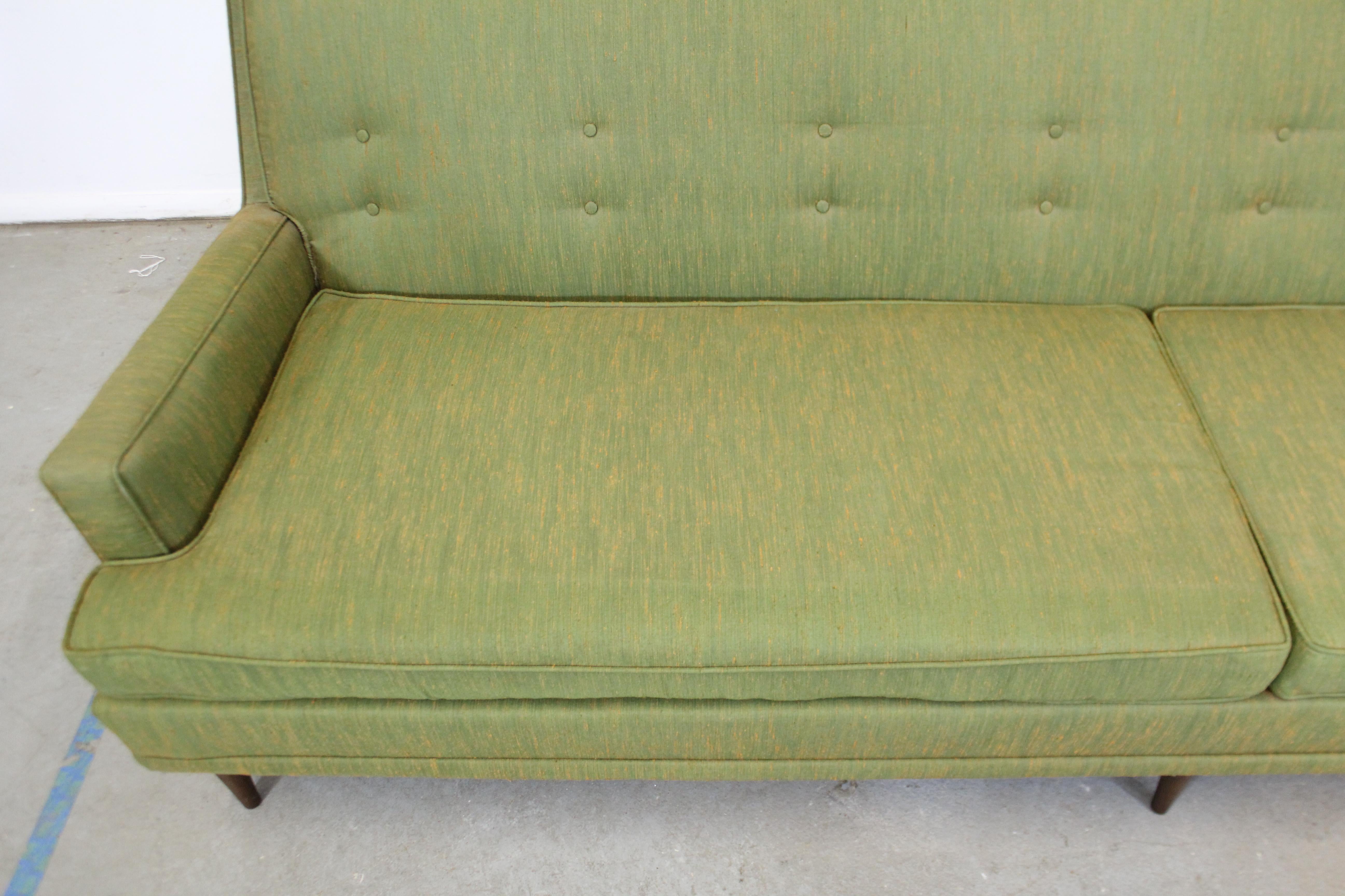 American Mid-Century Modern Long Green Kroehler Sofa