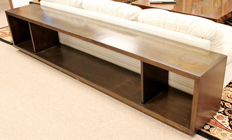 Long Low Wood Console Sofa Table 1960s, Low Sofa Table With Storage