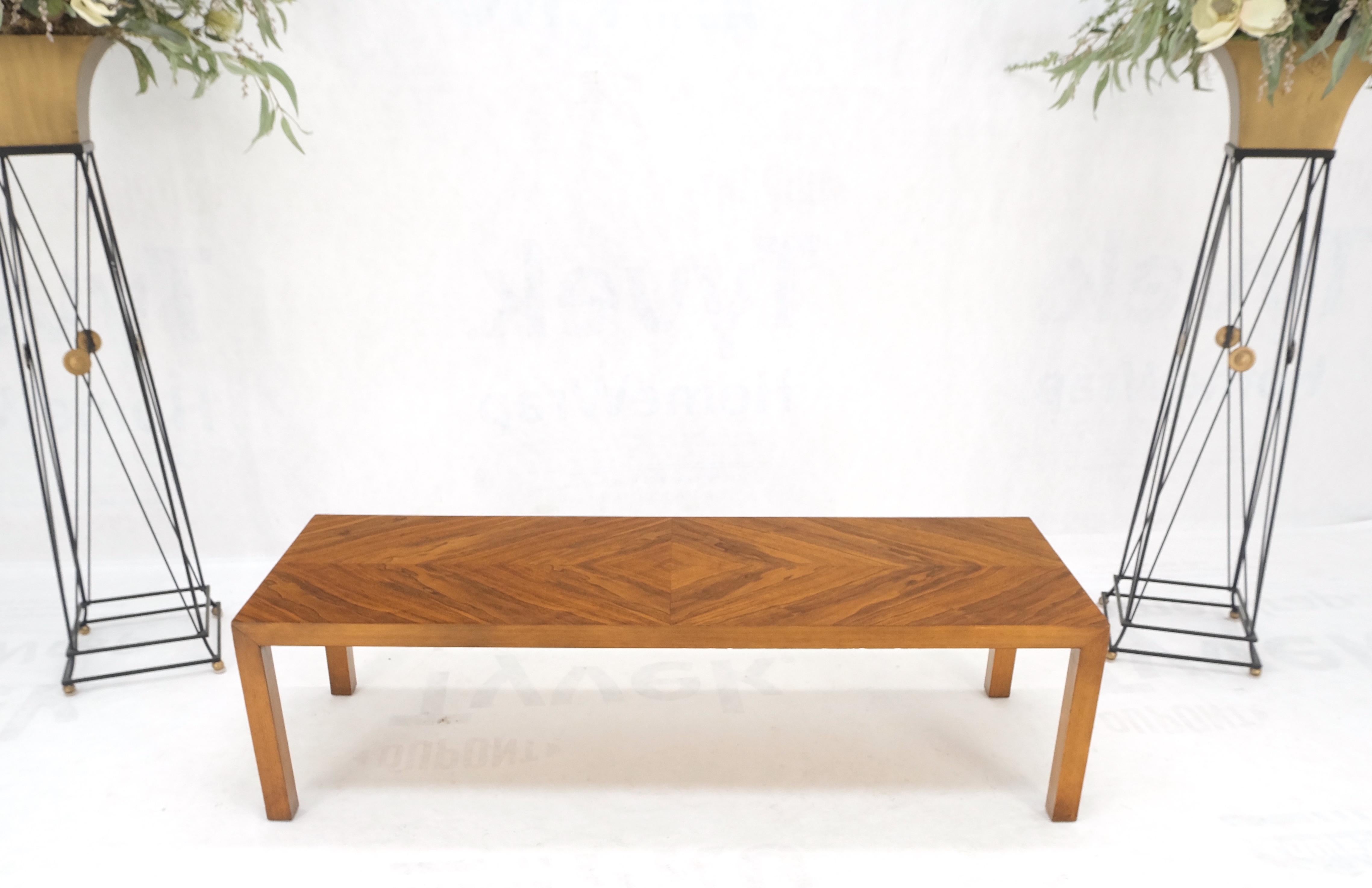 Mid-Century Modern Long Rectangle Walnut Parsons Style Coffee Table MINT!
