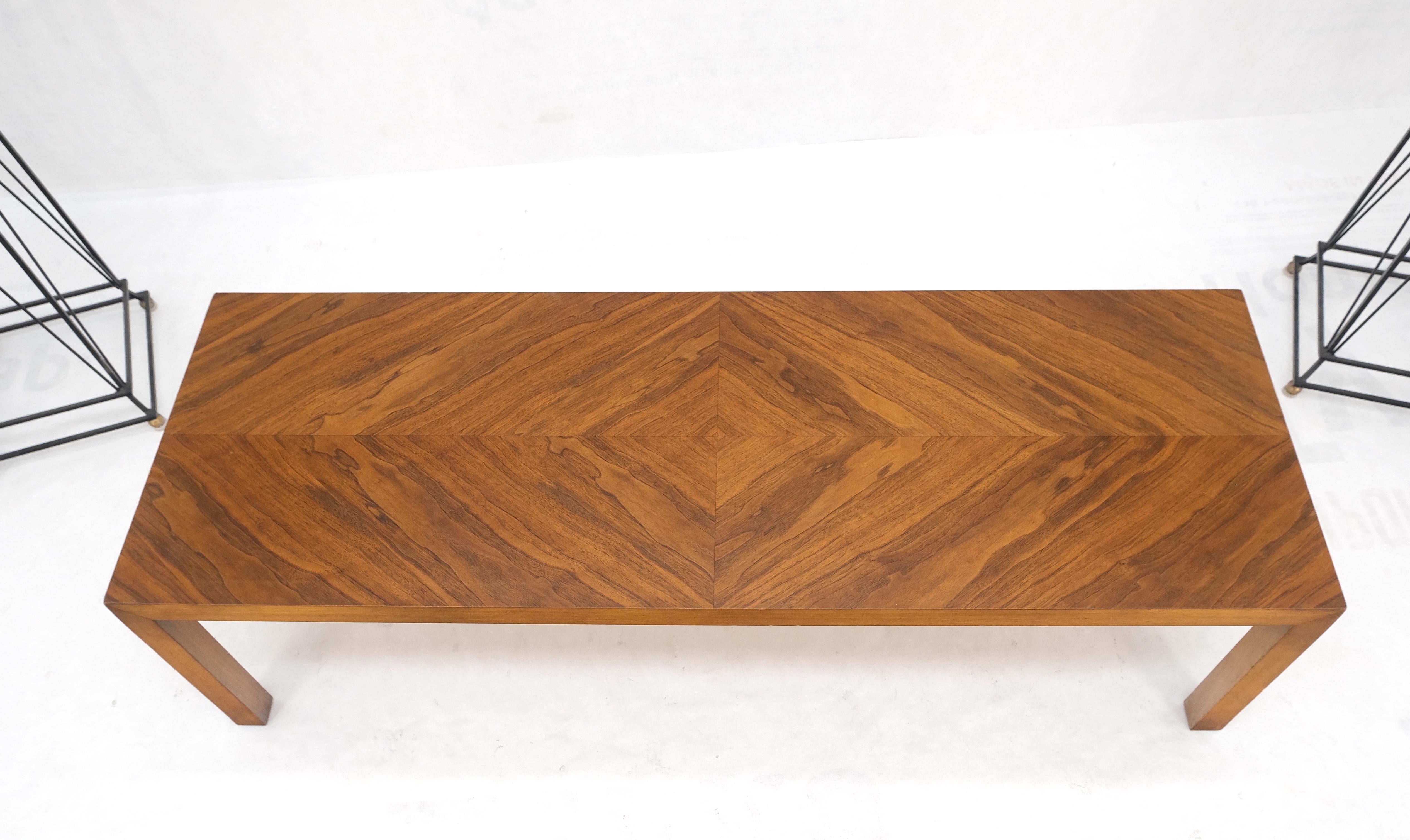 Mid-Century Modern Long Rectangle Walnut Parsons Style Coffee Table Mint! For Sale 3