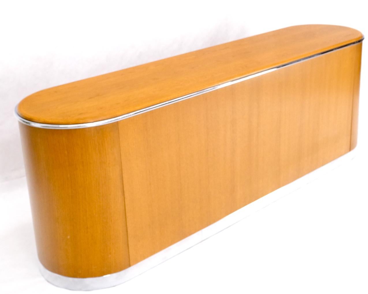 Mid Century Modern Long Rounded Sides Credenza by Thonet For Sale 8
