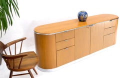 Mid Century Modern Long Rounded Sides Credenza by Thonet