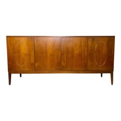 Mid-Century Modern Long Walnut Credenza