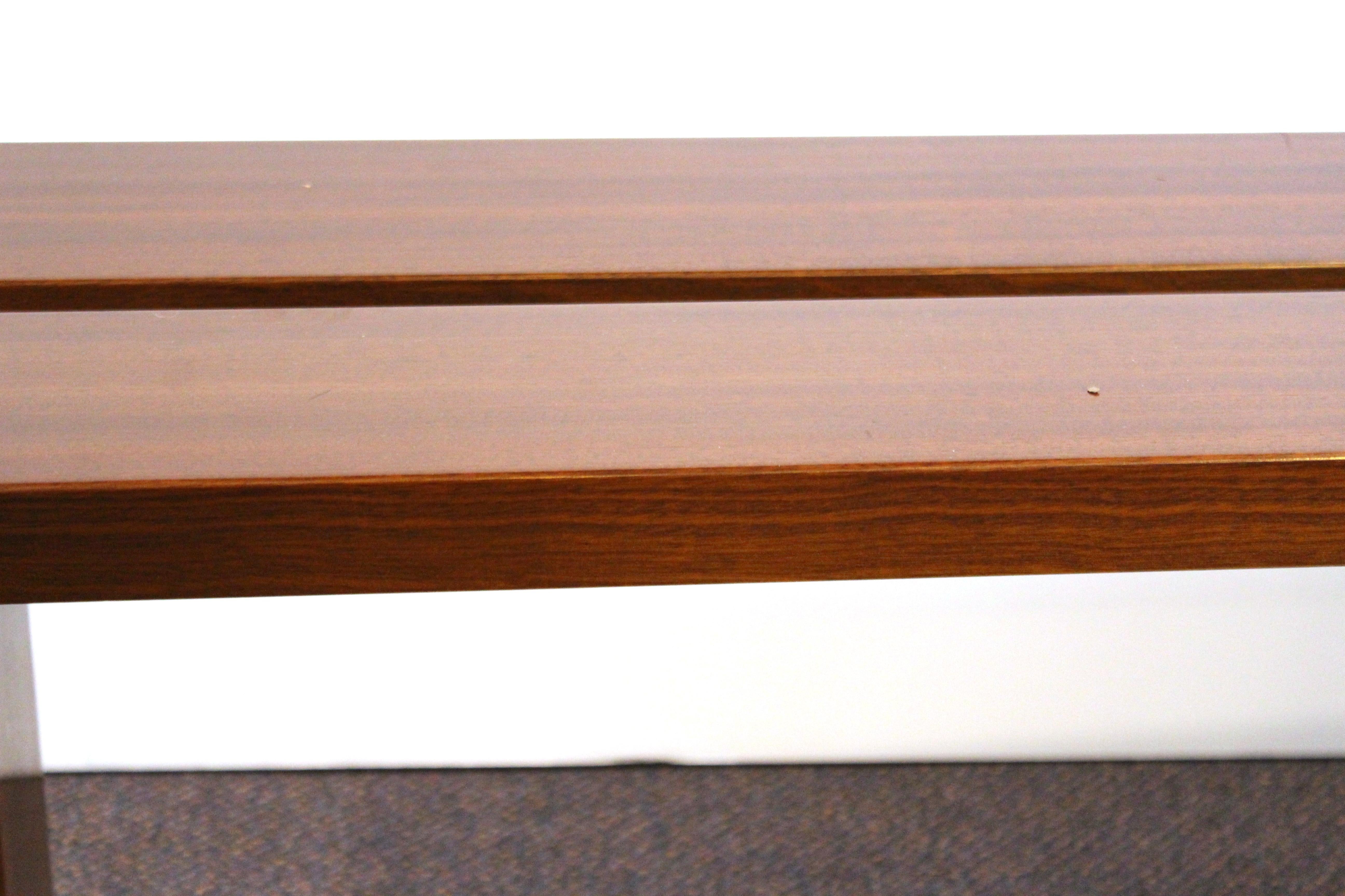 Mid-Century Modern Long Wood Bench 9
