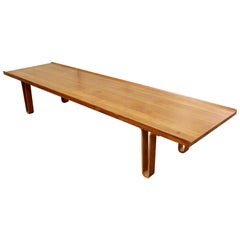 Mid-Century Modern Long Wood Table Bench Seat Dunbar Edward Wormley, 1960s