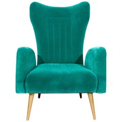 Mid-Century Modern Loren Armchair Velvet Made in Portugal by Ottiu