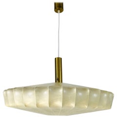 Mid-Century Modern Losange Brass Cocoon Pendant Lamp, 1960s, Italy