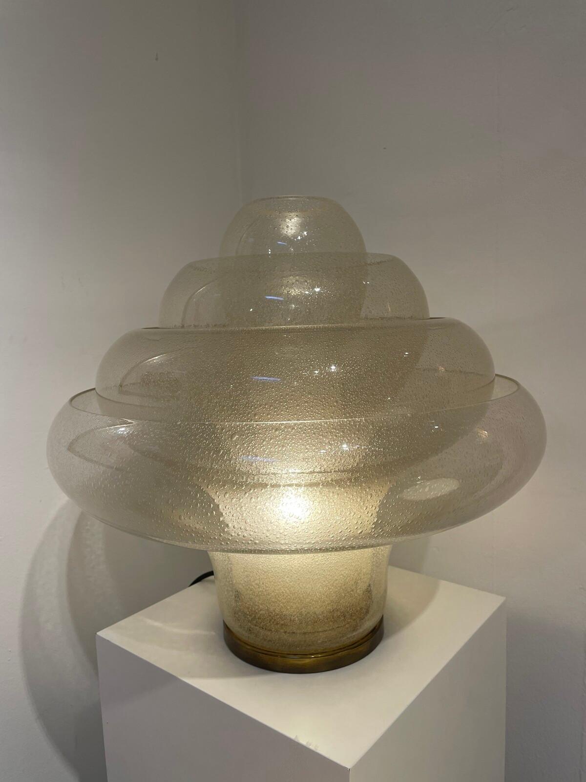 Moderne Lotus-Lampe LT305 aus der Mitte des Jahrhunderts von Carlo Nason, Italien, Muranoglas, 1969 5