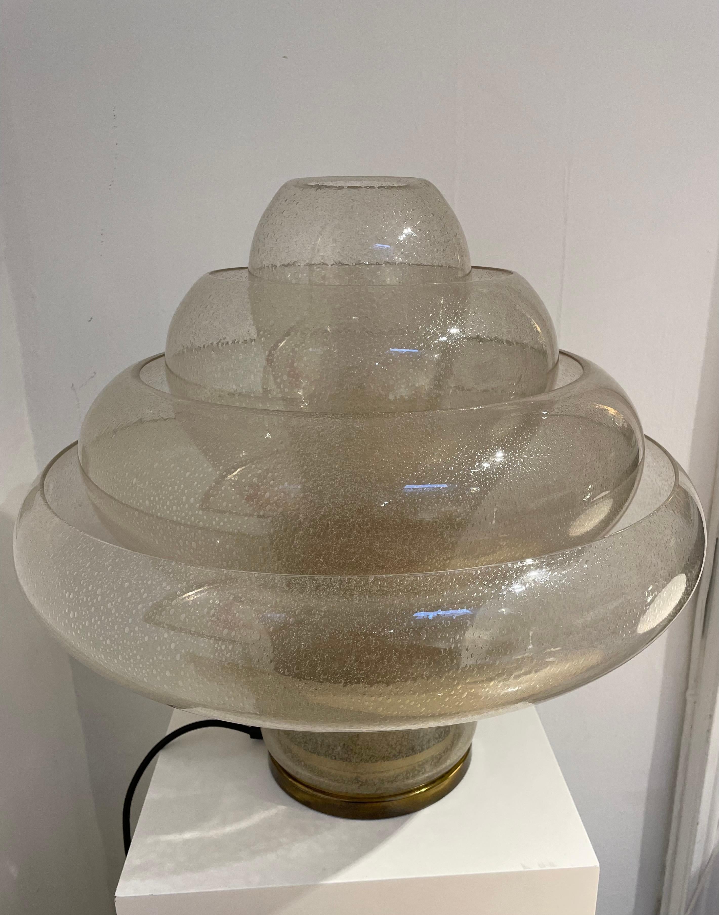 Mid-Century Modern Lotus lamp LT305 by Carlo Nason, Italy, Murano glass, 1969.