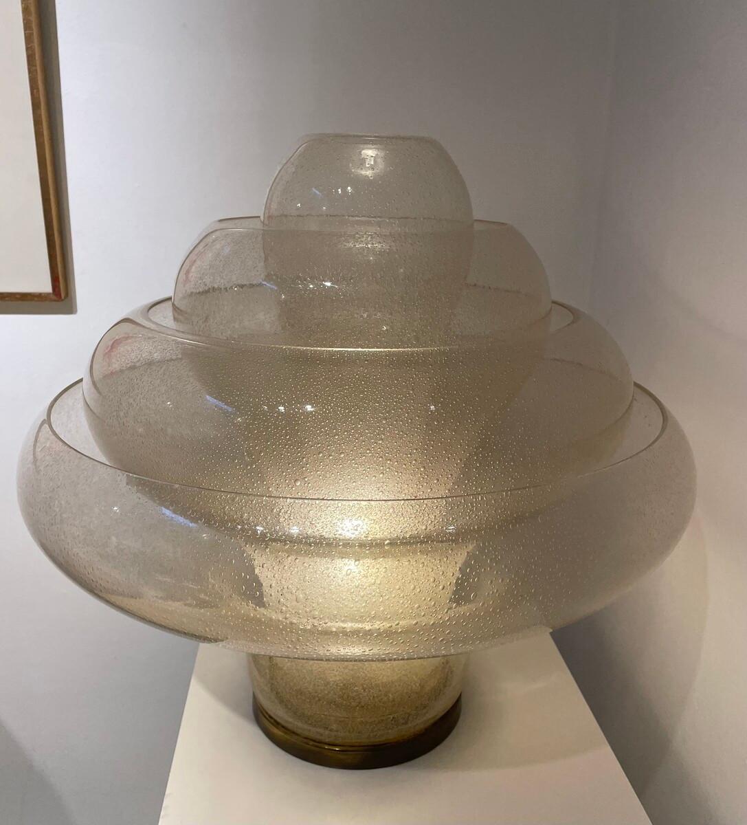 Mid-Century Modern lotus lamp LT305 by Carlo Nason, Italy, Murano glass, 1969.