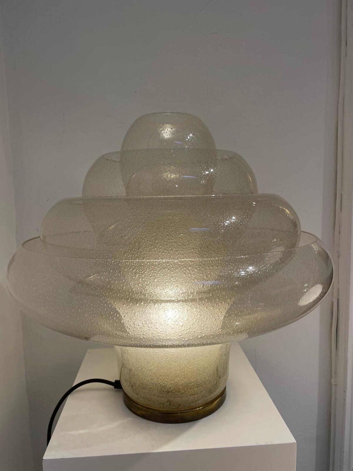 Moderne Lotus-Lampe LT305 aus der Mitte des Jahrhunderts von Carlo Nason, Italien, Muranoglas, 1969 3