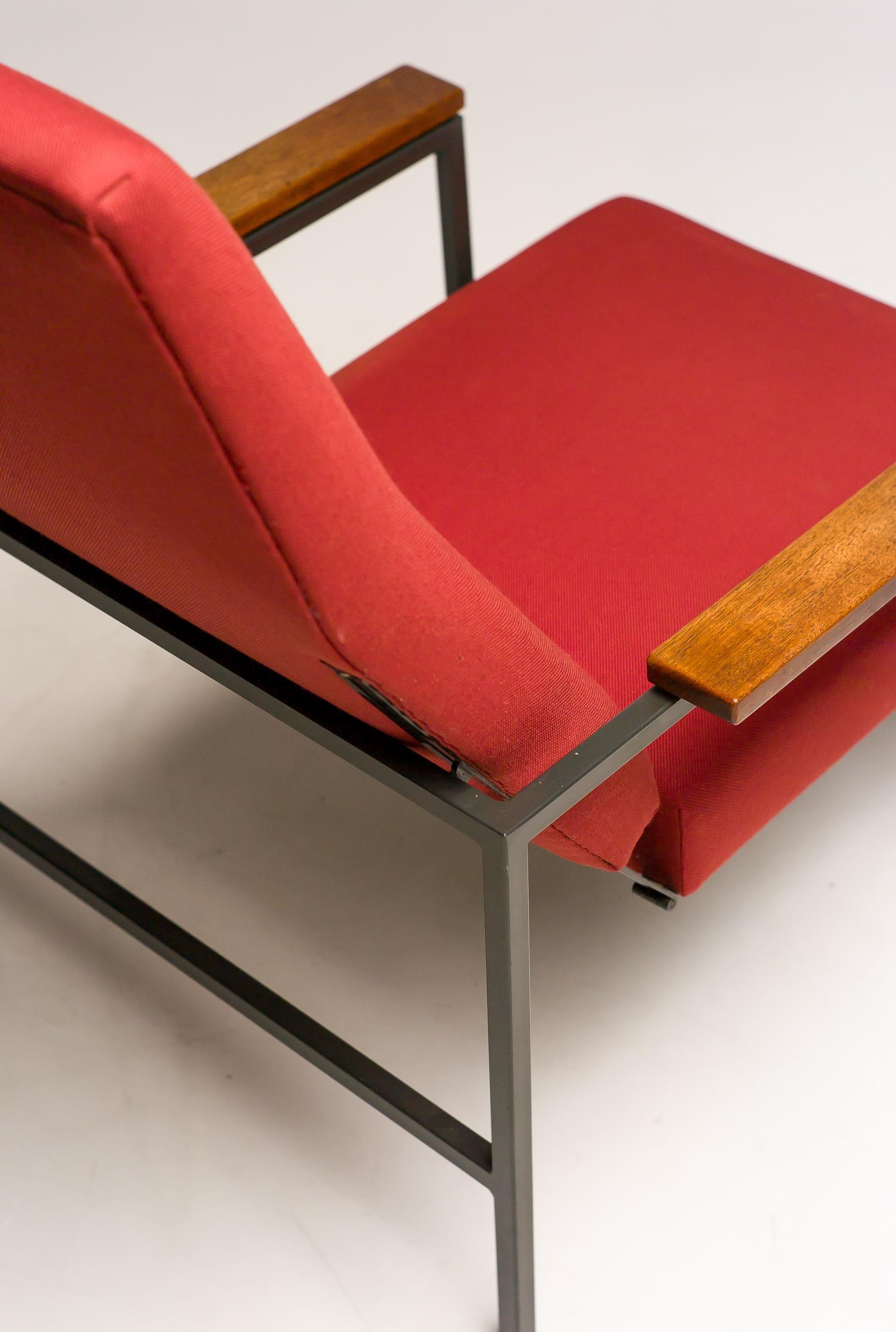 Steel Mid Century Modern Lotus Lounge Chair by Rob Parry For Sale